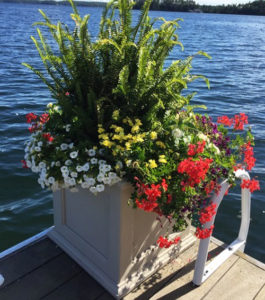 Bala & Port Carling Garden Centres container garden on dock