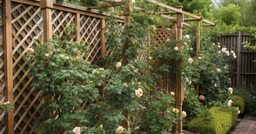 Port Carling and Bala Garden Centres-Ontario-roses on trellis Port Carling and Bala Garden Centres-Ontario-roses on trellis